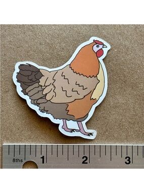 10/$10 Chicken Hen Aesthetic Vinyl Sticker Waterproof Water Bottle Laptop Crafts